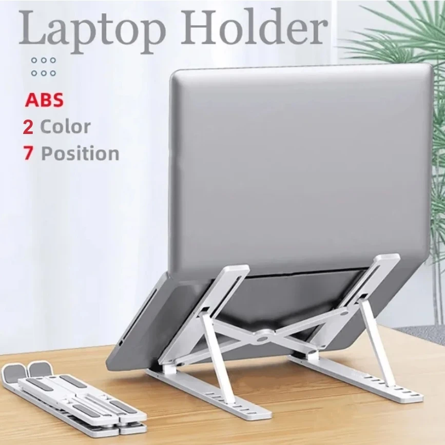 Soporte ajustable para ordenador portátil de 7 niveles, soporte plegable para portátil, Base de soporte ABS para Macbook, Lenovo, portátil, Air Pro