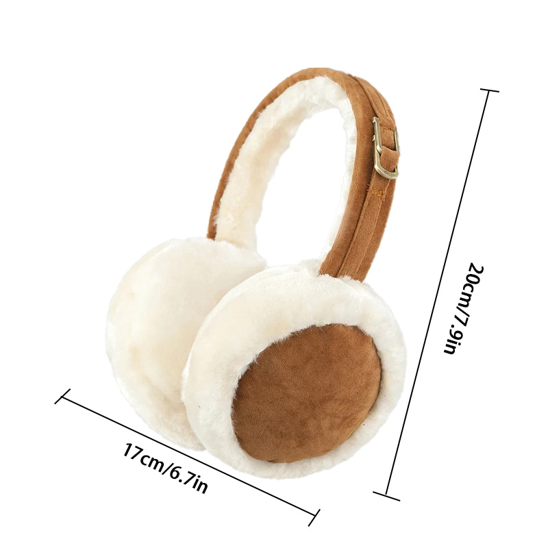 Orejeras de lana de felpa moda Color sólido piel sintética suave protección contra el frío orejeras invierno al aire libre mujer esquí calentador orejeras peludas