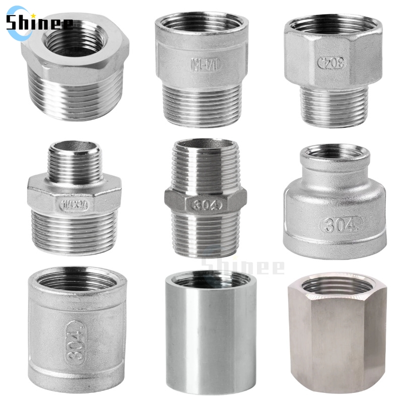 Plumbing connection 1/8” 1/4" 3/8" 1/2" 3/4" 304 Stainless Steel Male Female Thread fitting Reducer British Water Pipe Adapter
