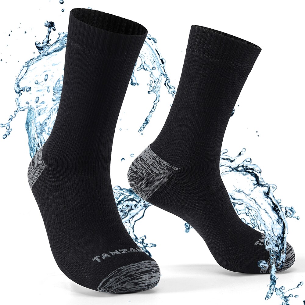 Wasserdichte Socken für Herren, warmer Schnee, Thermo-Sportsocke, PORELLE MEMBRANES, Snowboard, Radfahren, Ski, Fahrrad, Winter, Schwarz, Blau