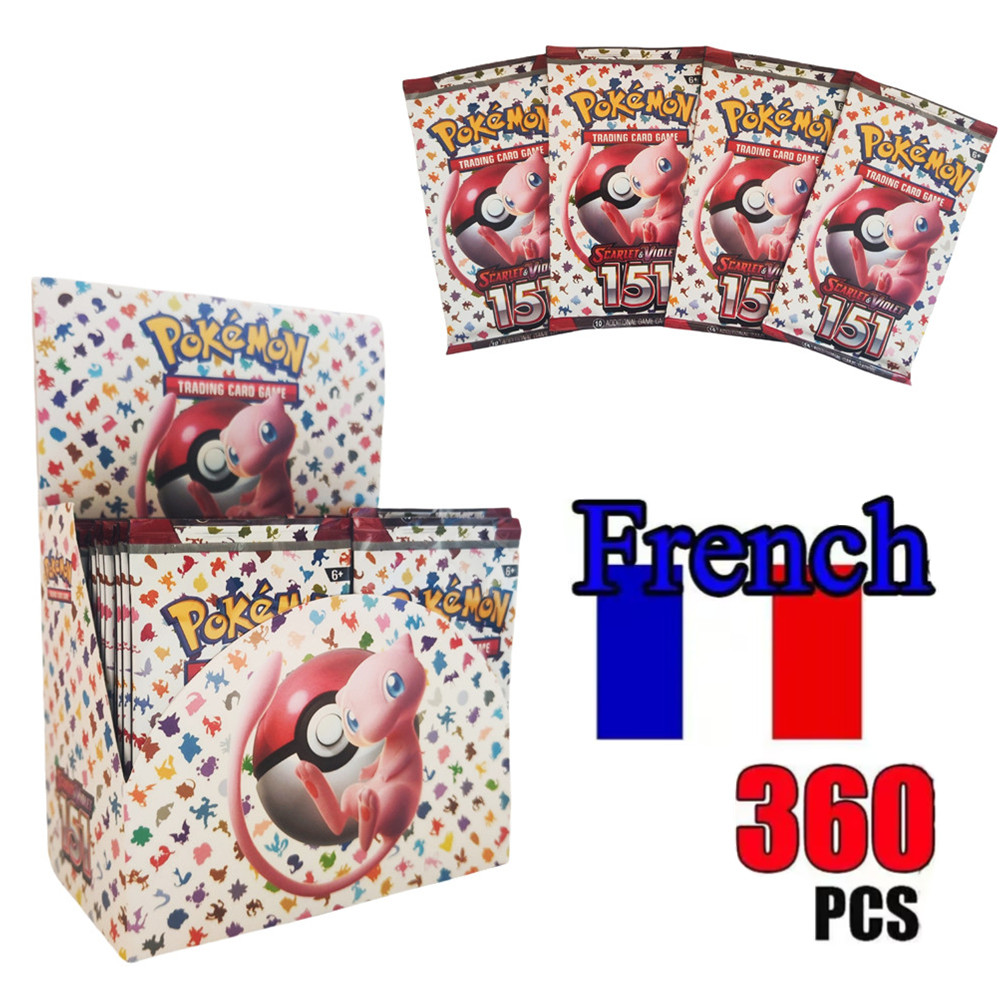 360 Stück Französische Pokemon-Karte Surging Sparks SCARLET VIOLET 151 Brilliant Stars Lost Origin Pokémon Booster Battle Transaction Card