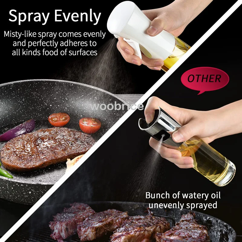 200/300/500ml vaporisateur d'huile pour cuisine distributeur de nébuliseur d'huile vaporisateur pulvérisateur d'huile Airfryer BBQ Camping diffuseur d'huile d'olive cuisson