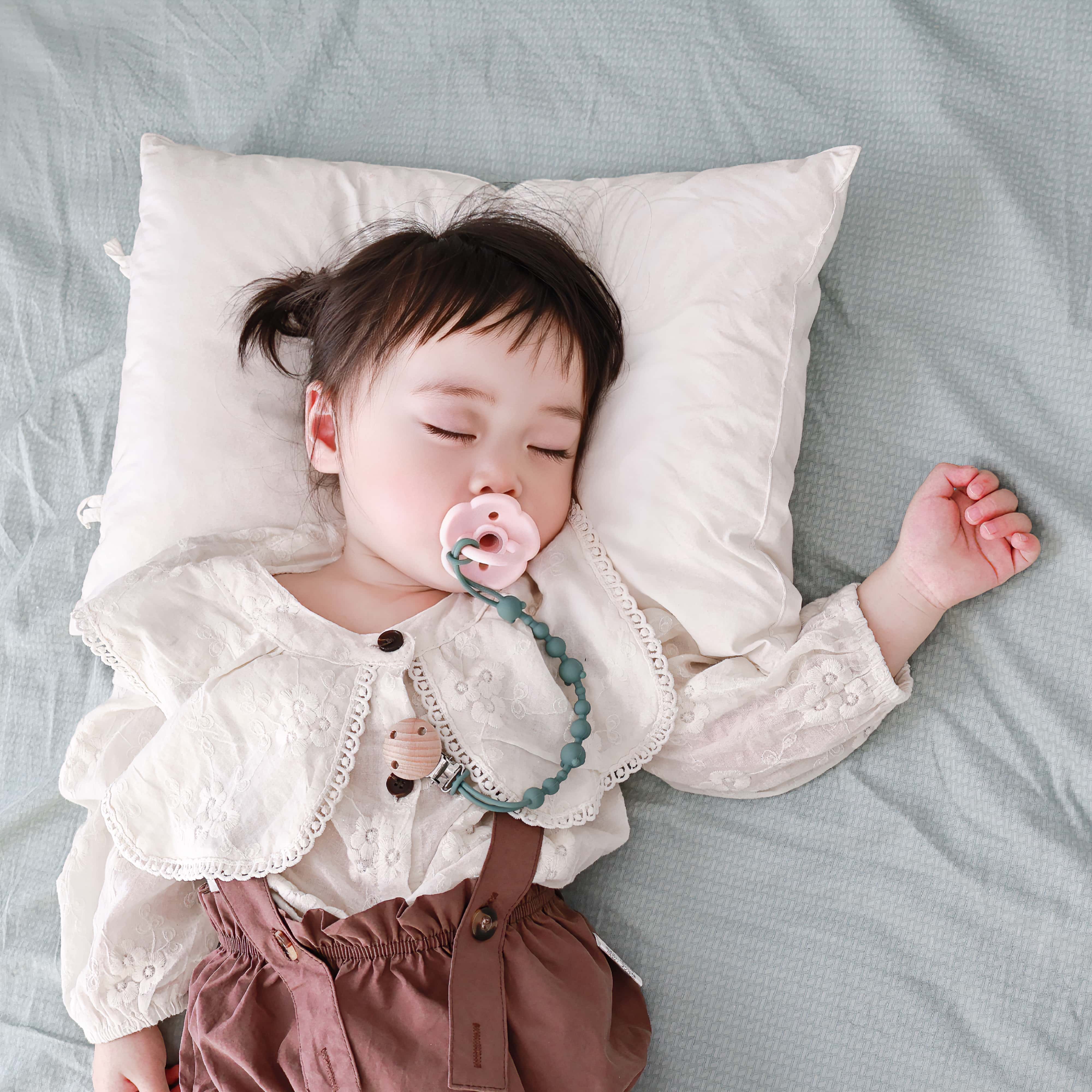 1/4PCS ไม้บีช Chew ลูกปัด Pacifier คลิปปลอมกรอบ Pacifier CHAIN Baby Teething ของเล่นเด็ก Chew