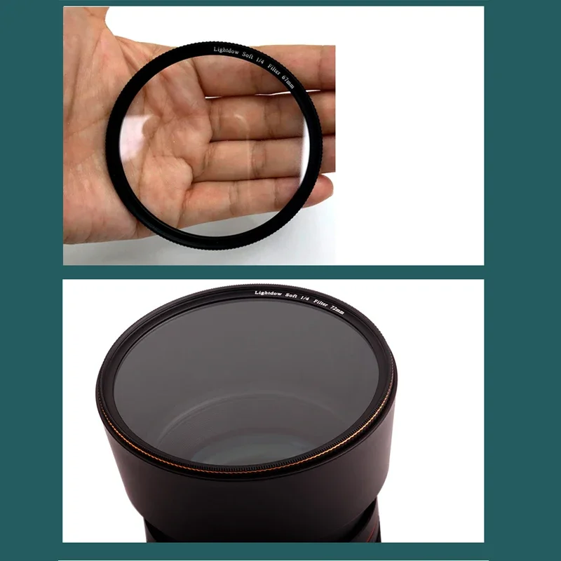 Lightdow 1/4 White Soft Lens Filter 49mm 52 55 58 62 67 72 77 82 mm Soft Filter for Camera Canon Nikon Sony Camera Lens