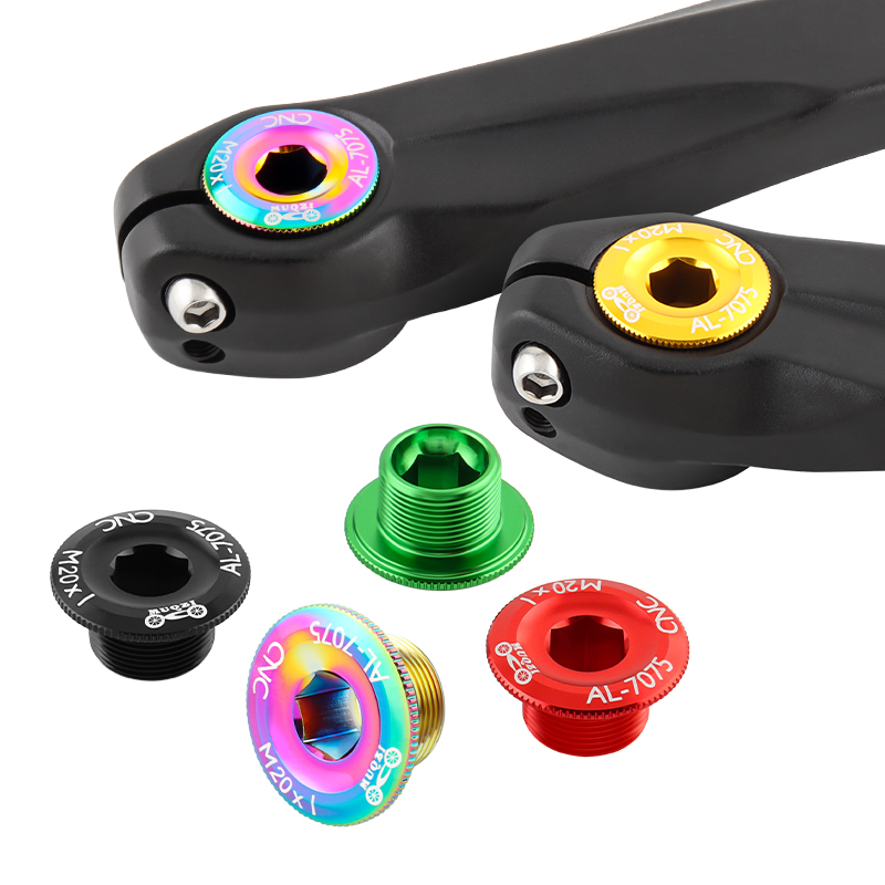 Tapa de tornillo de cubierta de manivela M20 MTB, cubierta de manivela de aluminio, montaje de bicicleta de carretera BMX, 10 colores