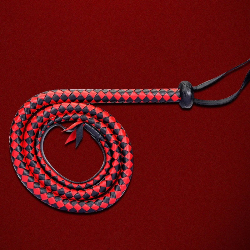 Chicote de couro equestre, ferramenta de treinamento equestre 186cm