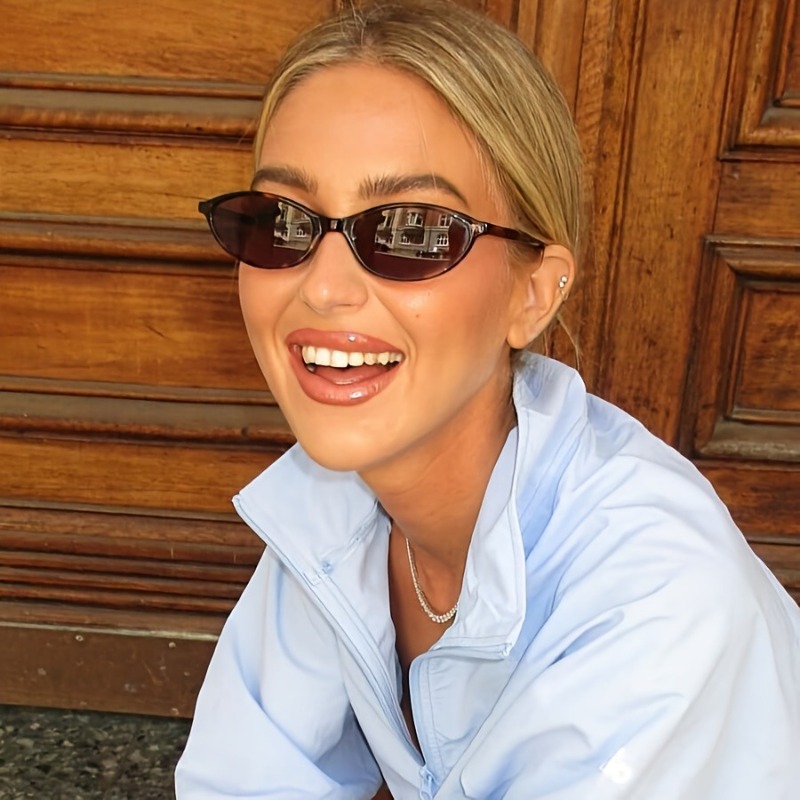 Óculos de moda ovais unissex elegantes – moldura pequena, acessório moderno e versátil para estilo diário