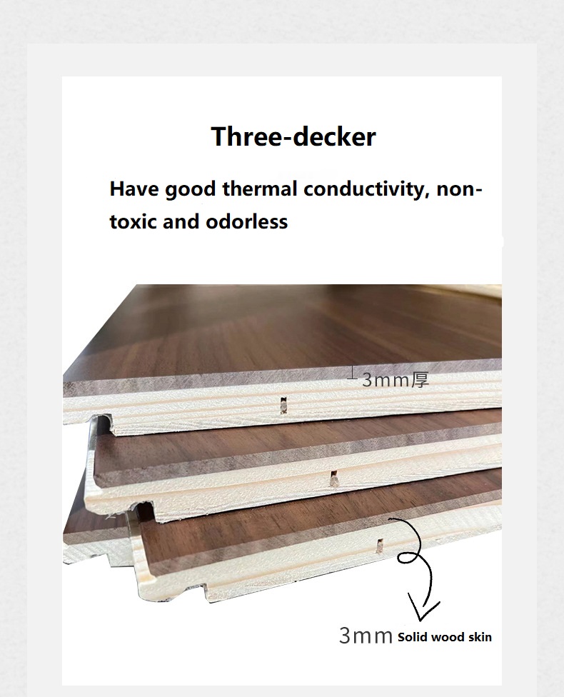 Floor High Quality Three layers of black walnut solid wood floor ENF class wear-resistant silent