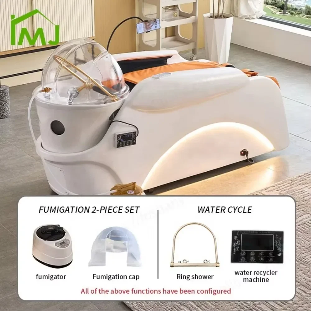 Factory Custom Haarwaskop Spa Salonstoel Elektrisch Massage Shampoo Bed voor Schoonheidssalon Salon Apparatuur Meubilair