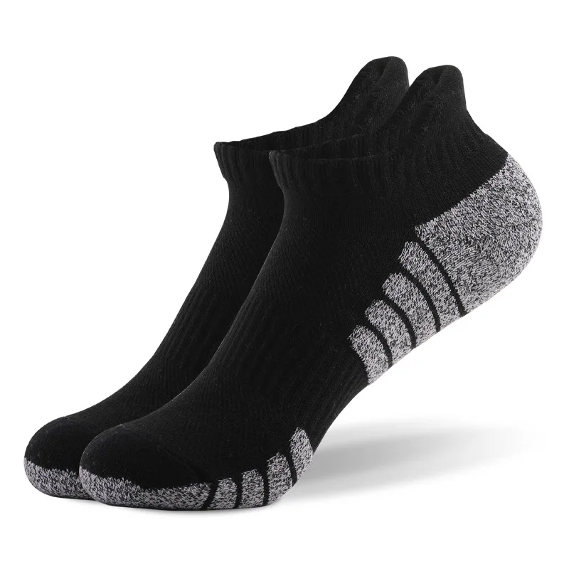 6 pares de calcetines gruesos para correr con parte inferior de toalla, calcetines de malla para barco, calcetines deportivos transpirables antideslizantes, calcetines de corte bajo para hombre, calcetines para mujer
