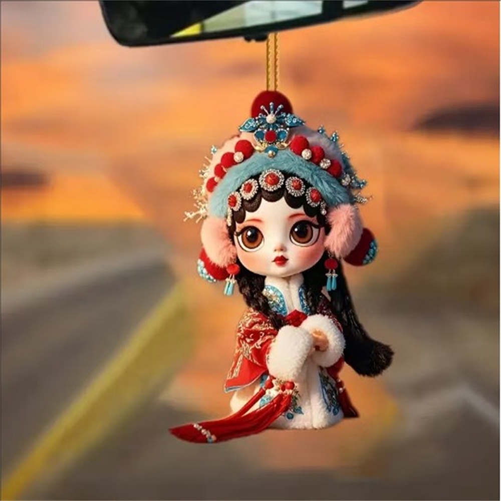 Xiaohuadan pingente de fada acrílico transfronteiriço plano interior espelho retrovisor decoração chaveiro