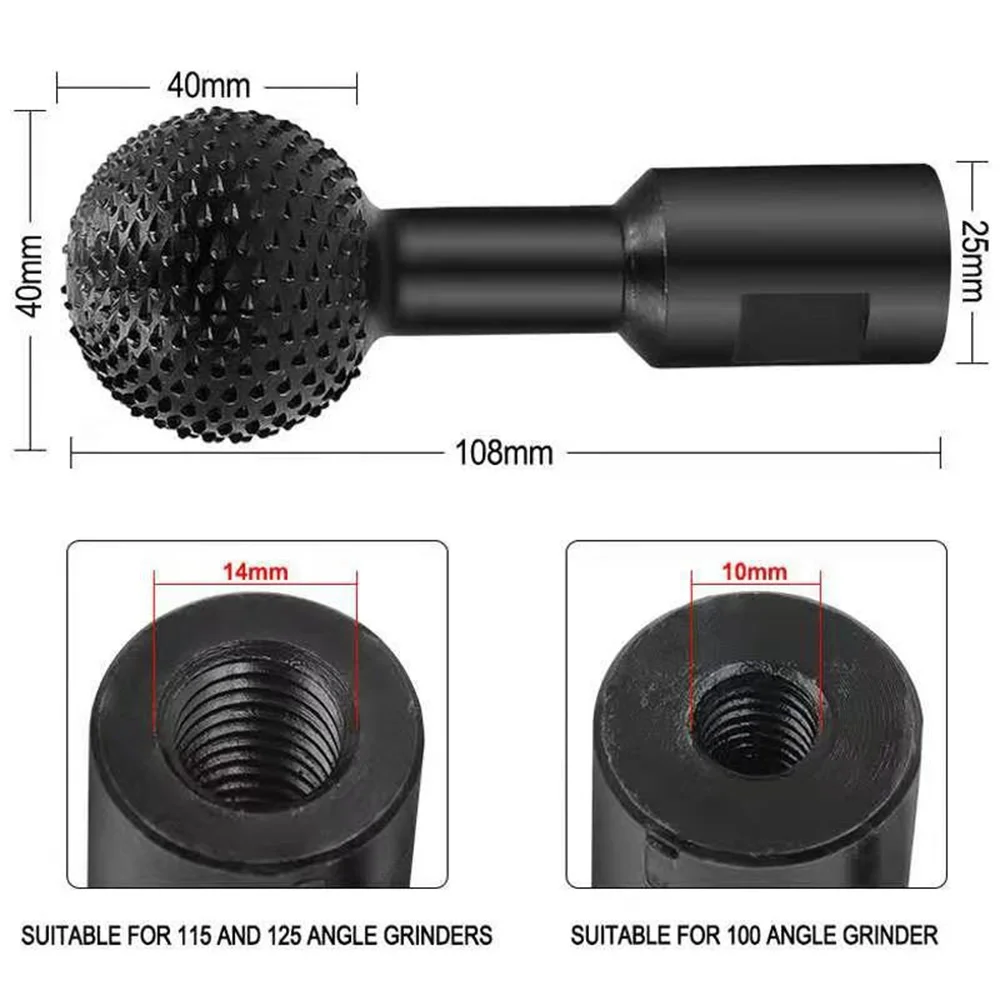 Amoladora angular de 40MM, husillo esférico giratorio, tallado de madera, pulido, grabado, bola de taladro, cincel, herramienta de carpintería