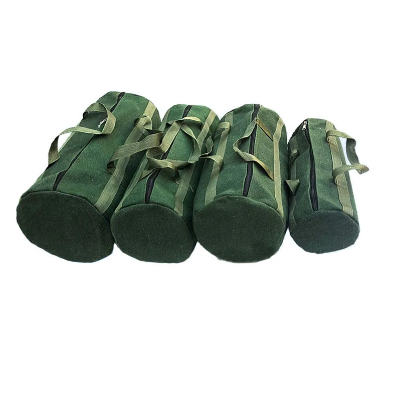 Thick Canvas Tool Bags Pouch Storage Organizer Large Size Multi-functional Hardware Wrench Tool Storage Black and Green