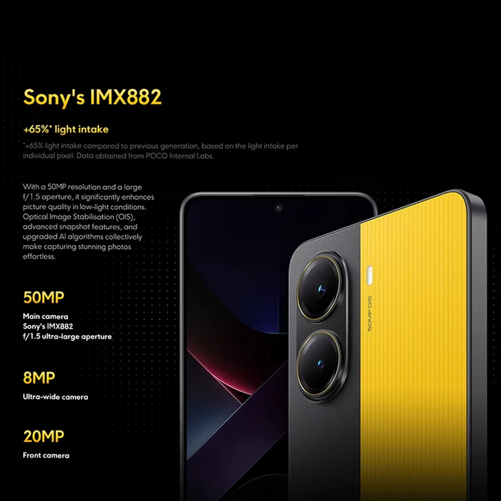 POCO X7 Pro 5G Versão Europeia 256BG/512GB Dimensão 8400 Ultra 6.67" AMOLED Display, 120Hz, 6000mAh Bateria, Hipercarga 90W, 50MP Câmara Principal, NFC
