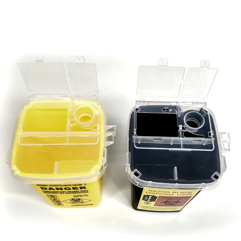 1L Plastic Tattoo Afvaldoos Medische Benodigdheden Container Wegwerp Naald Tips Recycling Emmers Collectie Tatoeages Accessoires
