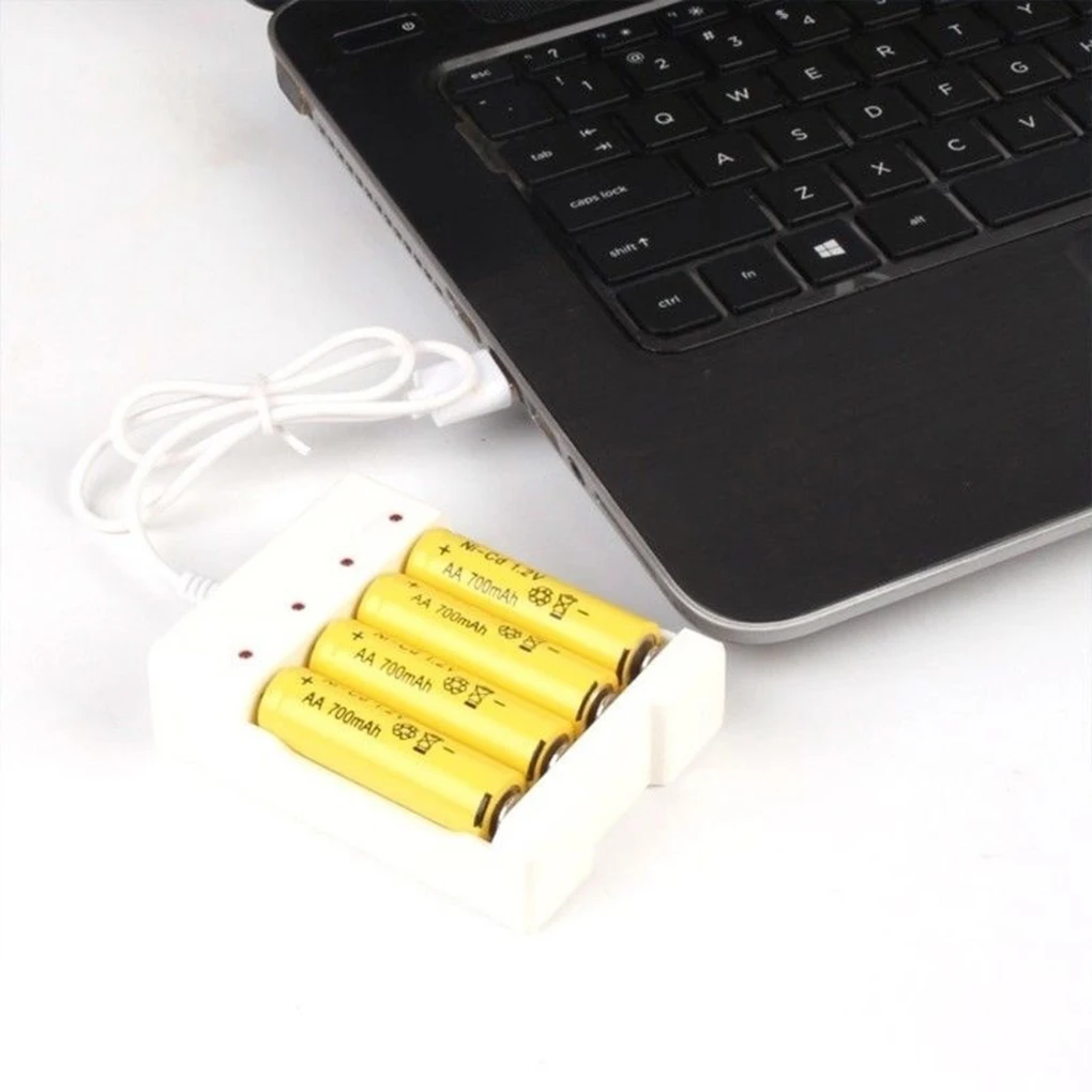 Mới Cao Cấp Khe Cắm USB 3/4 Sạc Nhanh Sạc Bảo Vệ Ngắn Mạch AAA Và Pin Sạc AA Ga