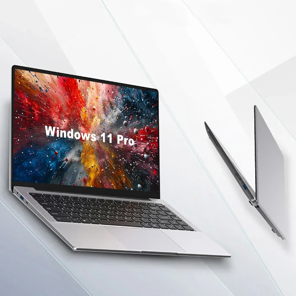 14.1 Inch Intel Pentium N3710 Windows 11 Pro commercial office work Laptop - 8G RAM MAX 1TB SSD - 2.4G & 5.0G WiFi, Bluetooth