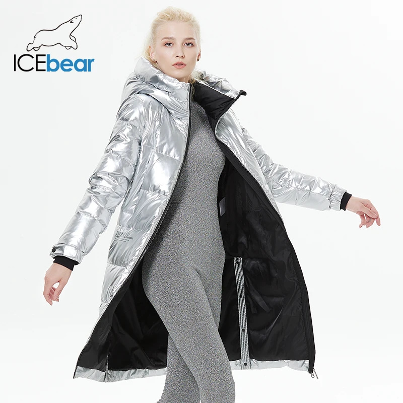 Eisbär Winter neuer Stil verlängerte Daunen jacke modische Overknee-Winter Damen jacke gwy22527d