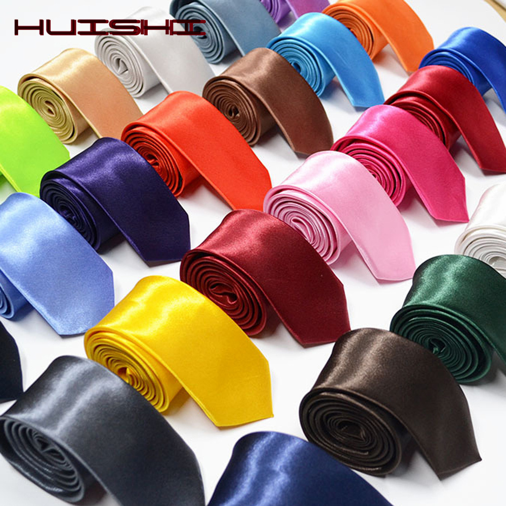 HUISHI Stropdas voor mannen 38 Effen kleuren Slanke stropdas Polyester Smalle das Rood Blauw Formele feeststropdassen Mode Dagelijks overhemdaccessoire
