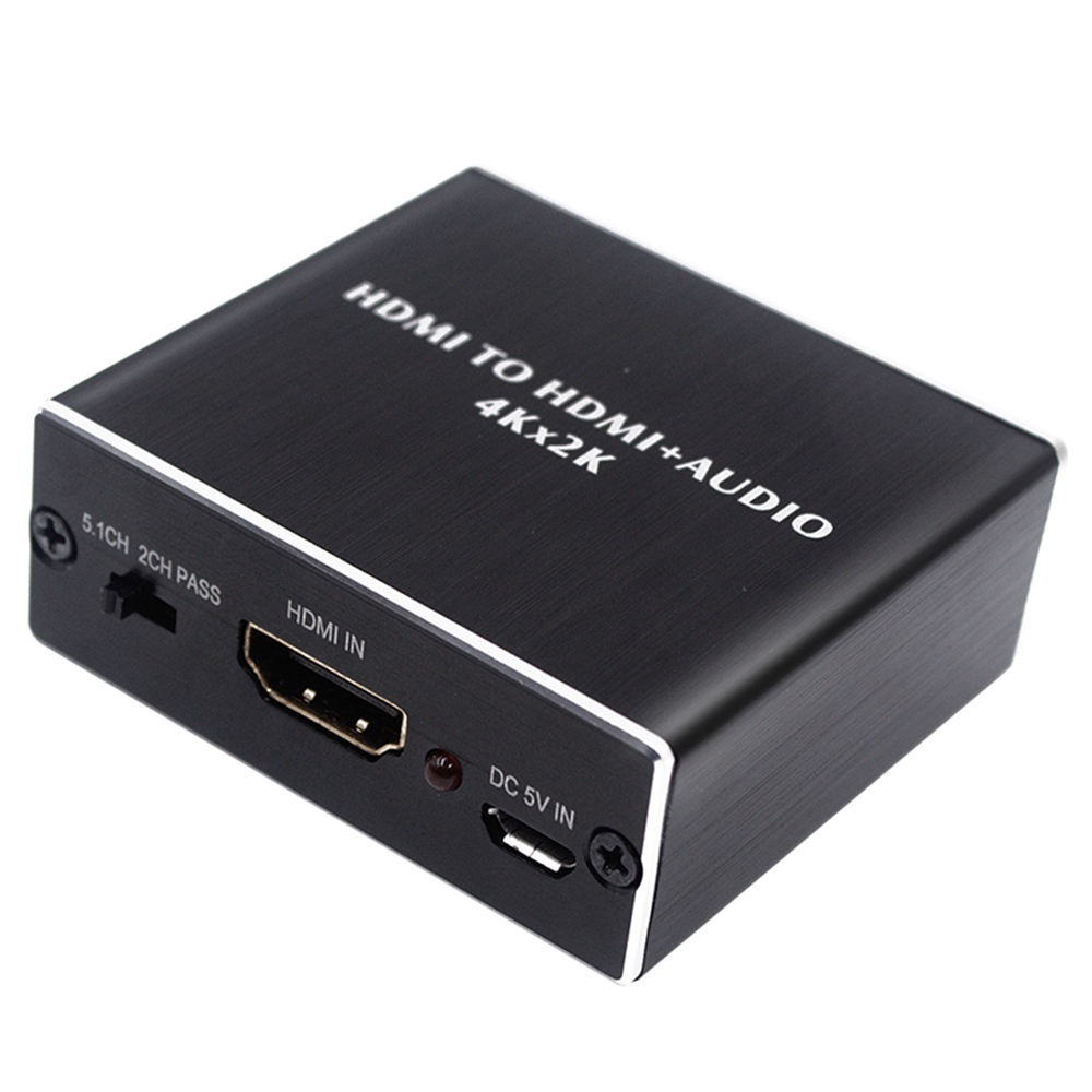HDMI-kompatibler Audio-Extraktor kompatibler Audio-Extraktor Stereo-Extraktor Konverter optischer Toslink SPDIF 3,5mm 4k x 2Kaudi