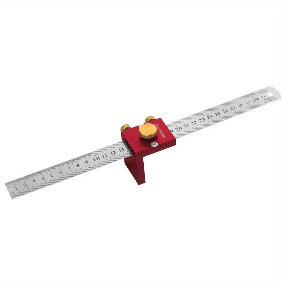 ไม้บรรทัดเหล็ก Scribing ตําแหน่งบล็อก-อลูมิเนียมมุม Scriber Line Marking Gauge,DIY ช่างไม้ Scriber วัด Locator