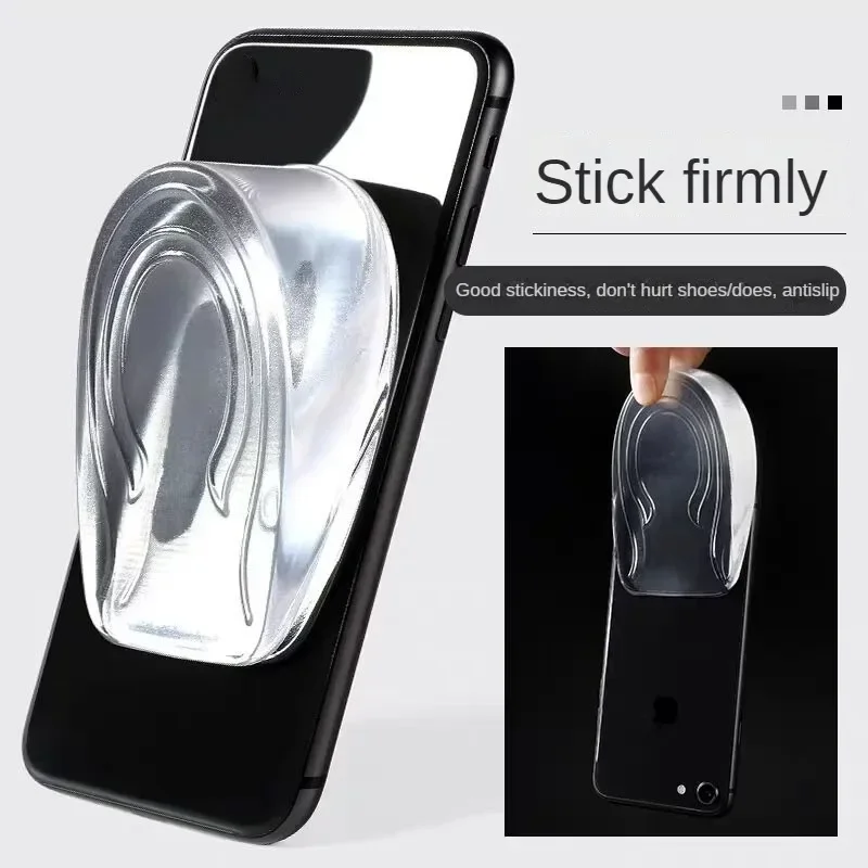 1CM 3CM Invisible Height Increase Insoles Silicone Gel Heel Lifting Inserts Transparent Foot Care Protector Elastic Shoe Inserts