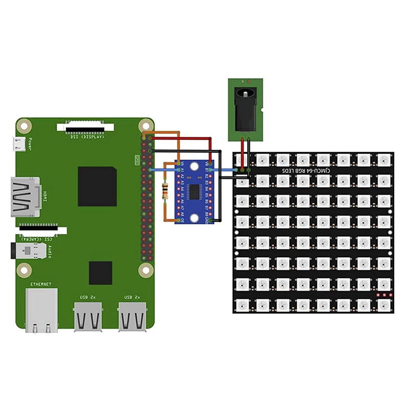 Módulo de CJMCU-8X8 de Panel de matriz LED 3 X U 64 Compatible con Arduino y Raspberry Pi
