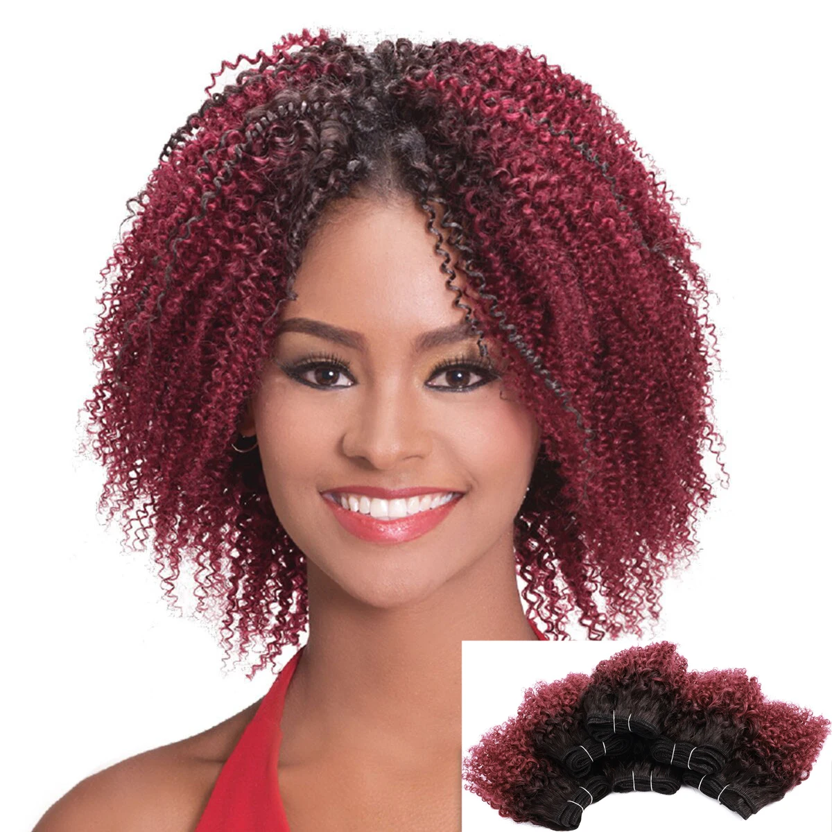 Pacotes curtos encaracolados duplos desenhados jerry curl 100% pacotes de cabelo humano 8-12 Polegada cabelo remy brasileiro 6 pacotes para preto
