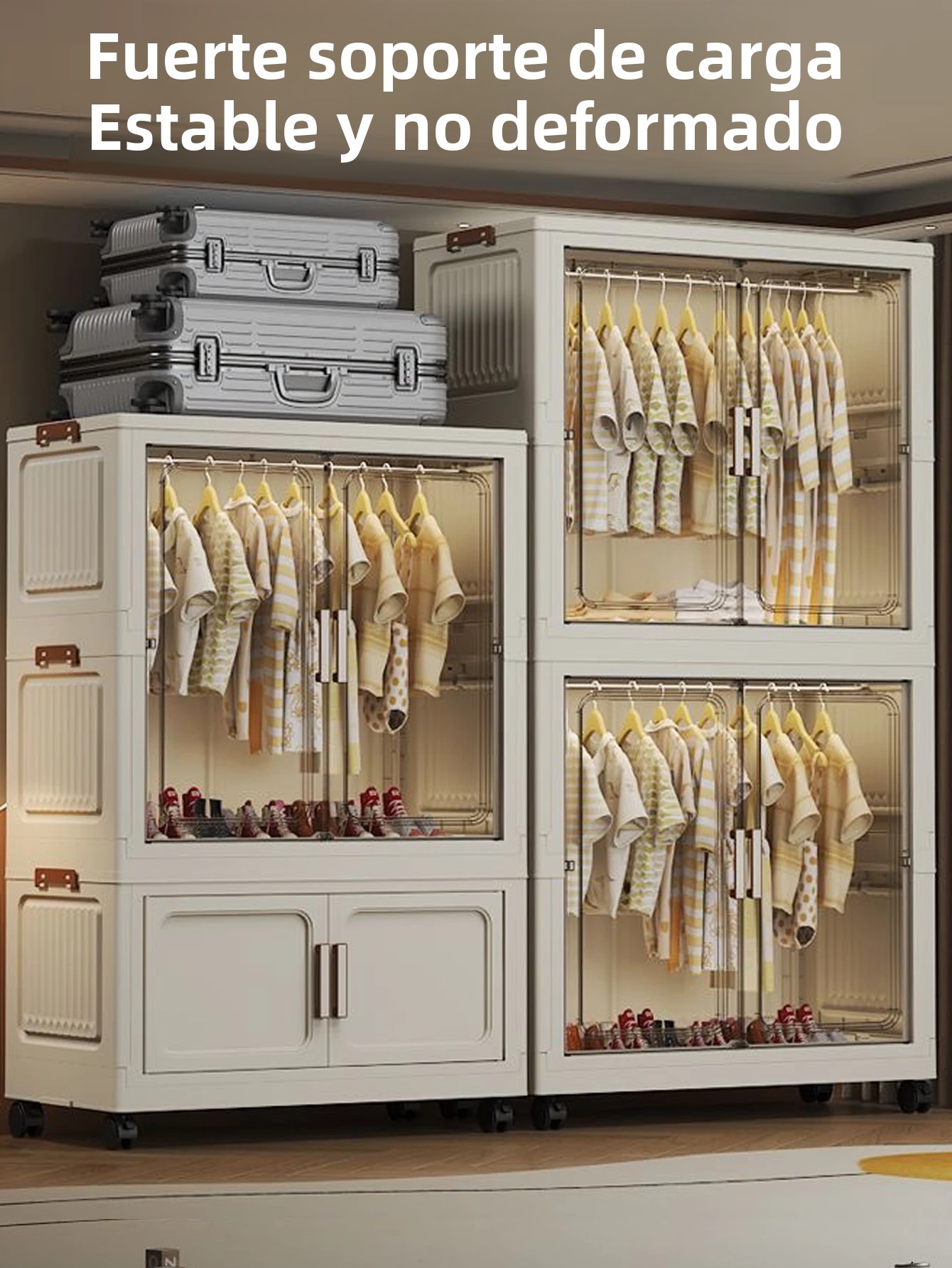 Armario de almacenamiento plegable multiescena blanco/negro/gris hogar Oficina cocina baño organizador multifuncional con puertas