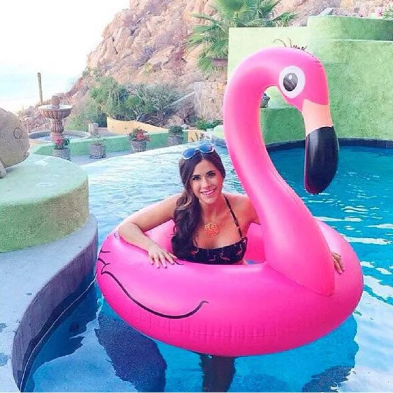 Rooxin-anillo de natación inflable con flamenco para adultos y adolescentes, círculo de natación, flotadores de piscina inflables, juguetes para fiesta en la playa