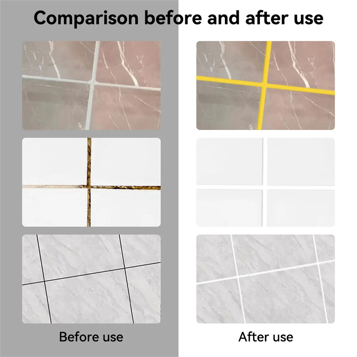 Marcador preto e bege à prova d'água, caneta de pintura para rejunte de azulejo, parede de banheiro, acessórios de ferramenta de decoração