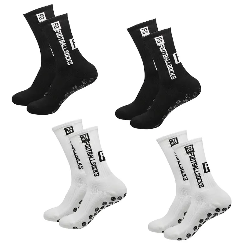 4 pares de calcetines de fútbol calcetines deportivos antideslizantes calcetines de baloncesto calcetines de fútbol de algodón antideslizantes de goma