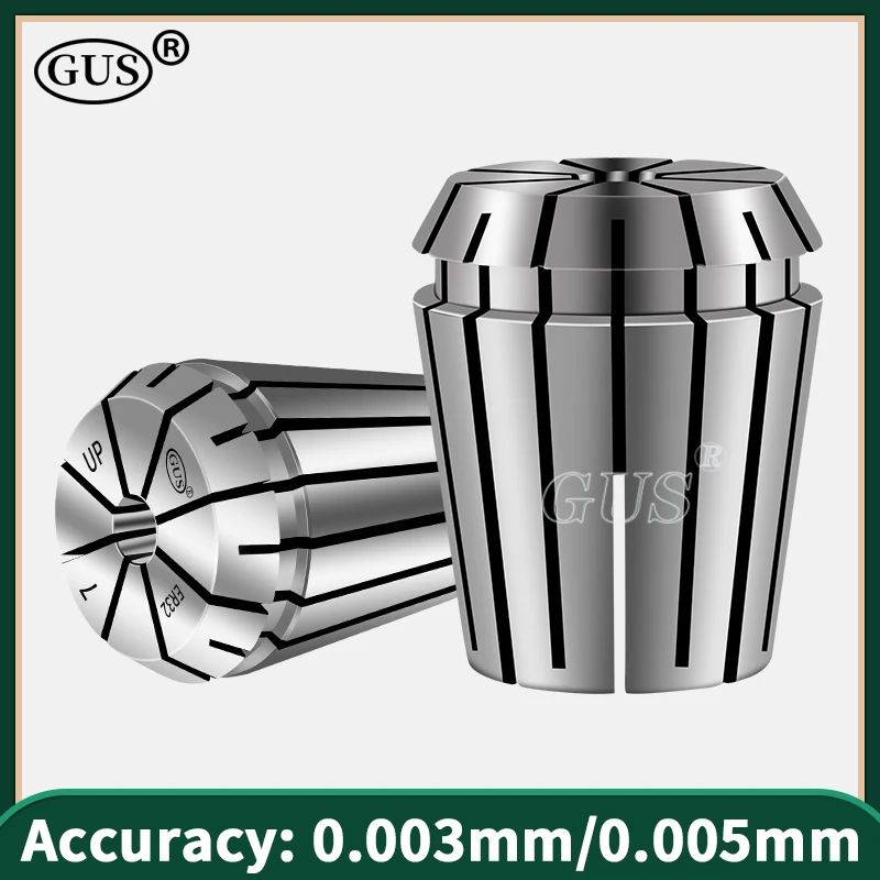 Mandrin à pince de serrage à ressort ER11 ER16 ER20 ER25 ER32 ER de haute précision 0,003mm 0,005mm Machine à graver CNC Porte-outil de fraisage Tour