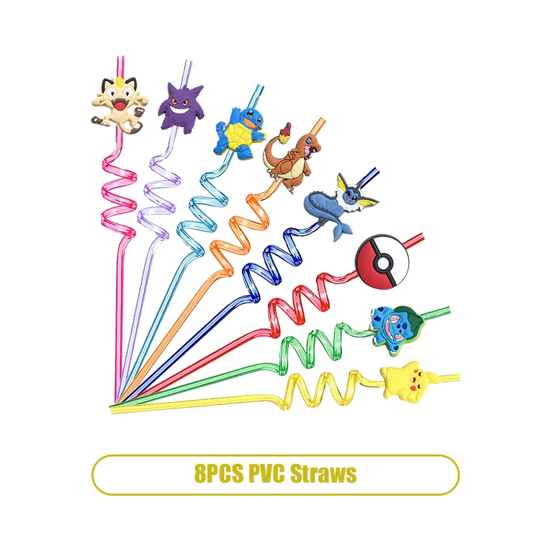 Decoraciones para fiesta de cumpleaños de Pikachu, globos de aluminio de Pikachu, vajilla desechable, plato, servilleta, pancarta para suministros de fiesta para niño