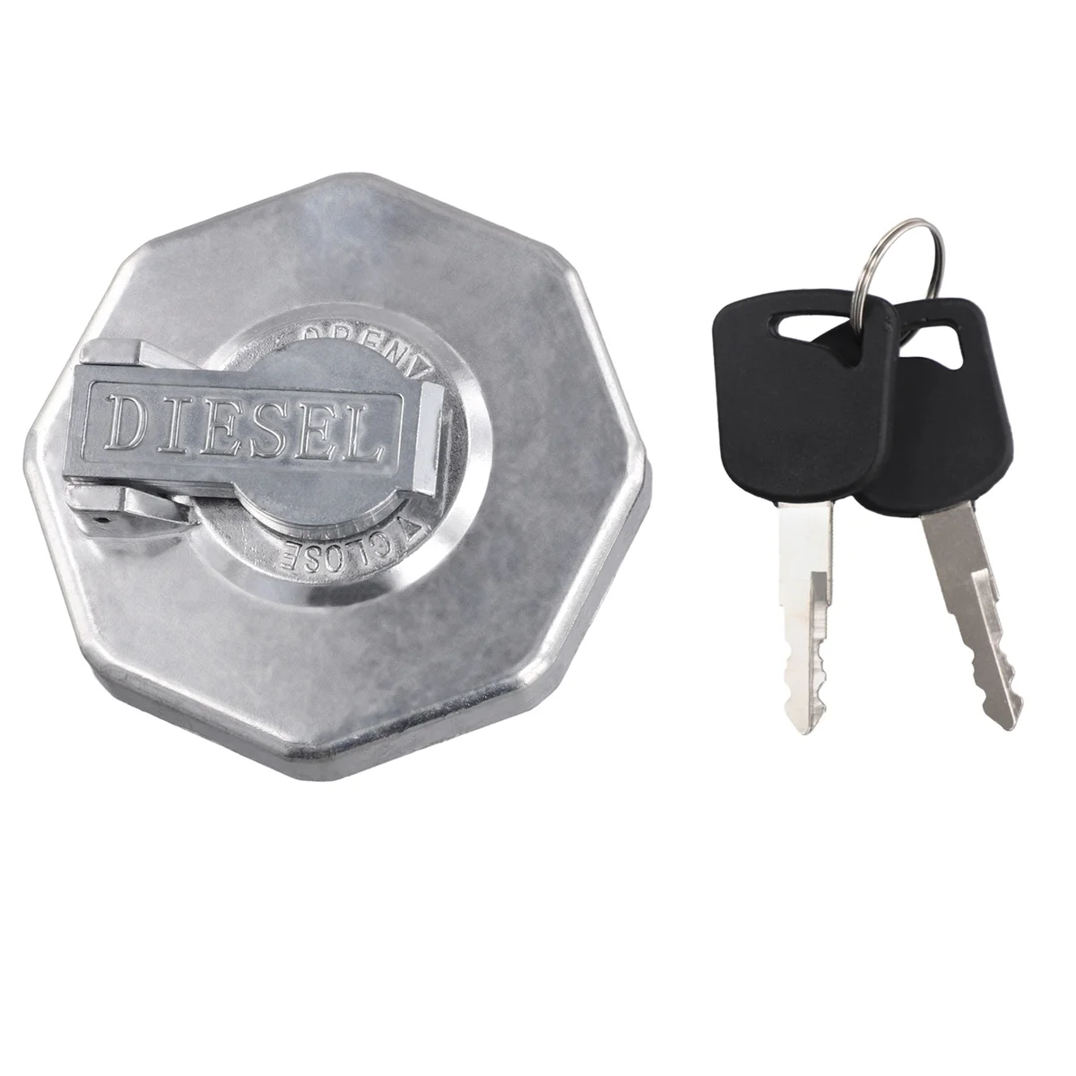 Auto-Tankdeckel mit Schlüssel für ISUZU ELF NPR NQR 4HK1 8- 98146010 -0 8- 98088982 -0 Silber