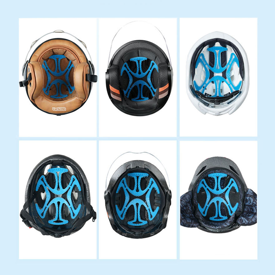 Forro de silicone para capacete de motocicleta, flexível, resistente à deformação, forro de capacete de veículo de ciclismo, resistente ao calor, bem ventilado