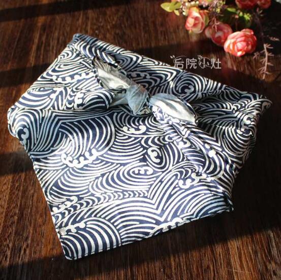 Mouchoir japonais Furoshiki Bento, boîte à lunch, coton vintage, 78x78cm