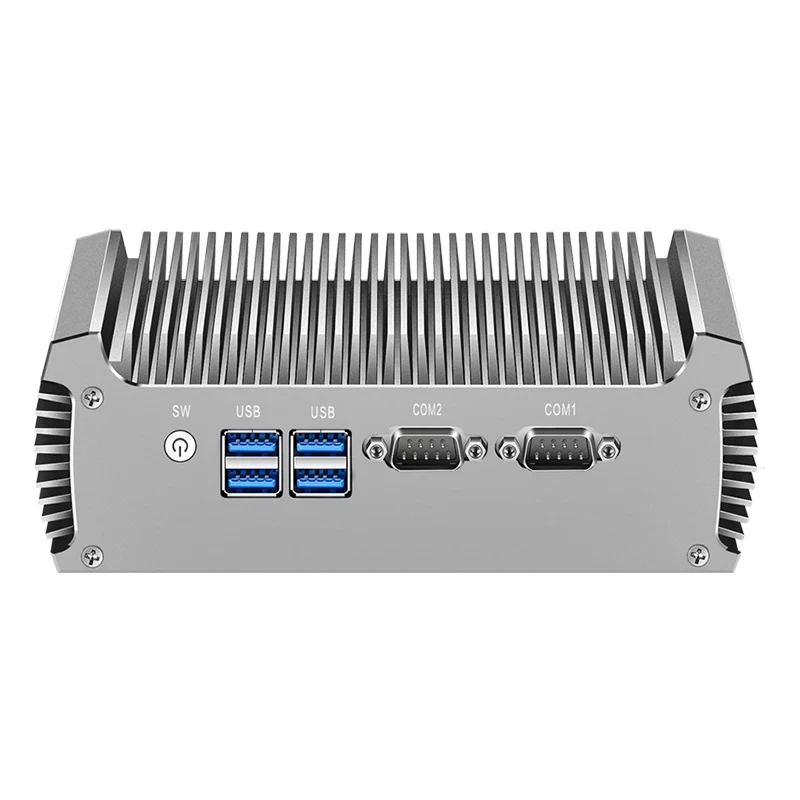Helorpc 2LAN2COM Mini PC industrial con Inter i5-5200U/I7-5500U compatible con Win10/11 Linux Pfense WiFi Firewall computadora sin ventilador