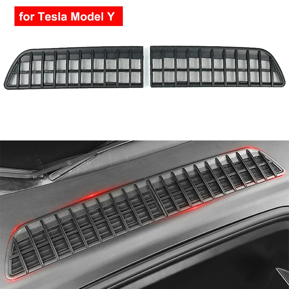 Para tesla modelo y 2024 amortecedor inferior do carro anti inseto net dustproof ventilação interna inferior grade de corrida capa à prova de insetos entrada frontal