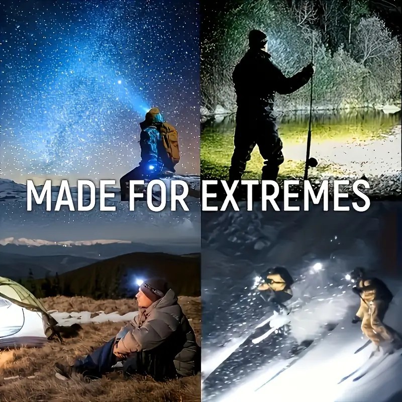 1pc Super Luminoso 3LED + 6SMD Fari USB Ricaricabile Portatile 4 Modalità Torcia Notturna per Pesca All'aperto Campeggio Avventura