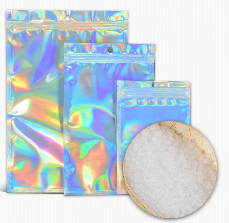 10/30/50PCS เลเซอร์ Ziplock กระเป๋าสําหรับสร้อยคอหูฟังกระเป๋าพลาสติกใสเครื่องประดับข้อมูลสายบรรจุภัณฑ์ Bubble Mailers