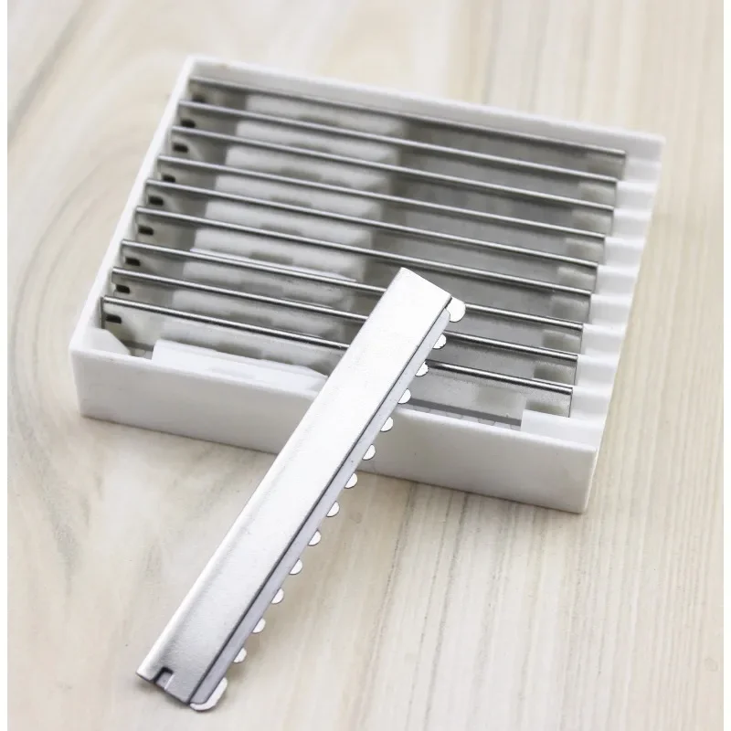 Cuchillo de pelo de seguridad, cuchillas de afeitar para peluquero, recortador de peluquería de acero inoxidable, hoja de corte de adelgazamiento, hoja de afeitar para salón, 10/20 piezas