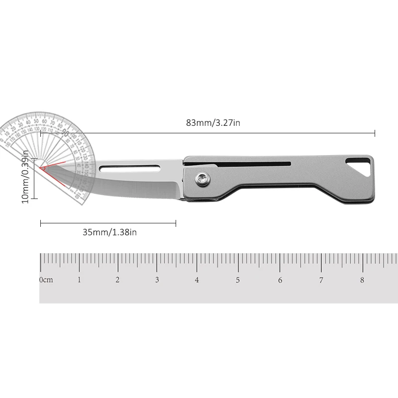 Coltello da tasca mini coltello pieghevole in titanio EDC coltello da tasca sottile coltello da tasca per donna Coltelli da frutta