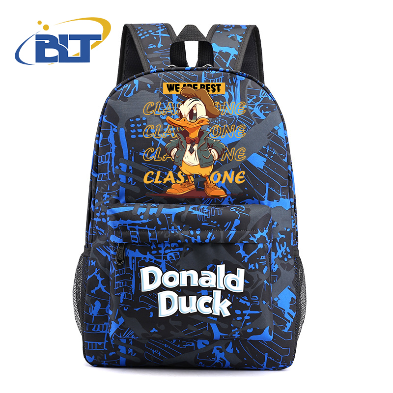 Disney Donald Duck bedruckter Jugendrucksack, lässiger Schüler-Schultasche für Jungen und Mädchen