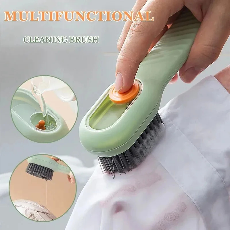 1pc spazzola per scarpe automatica multifunzione per capelli morbidi pressione manuale foro per appendere adatto per maniglie in plastica per tappeti di abbigliamento