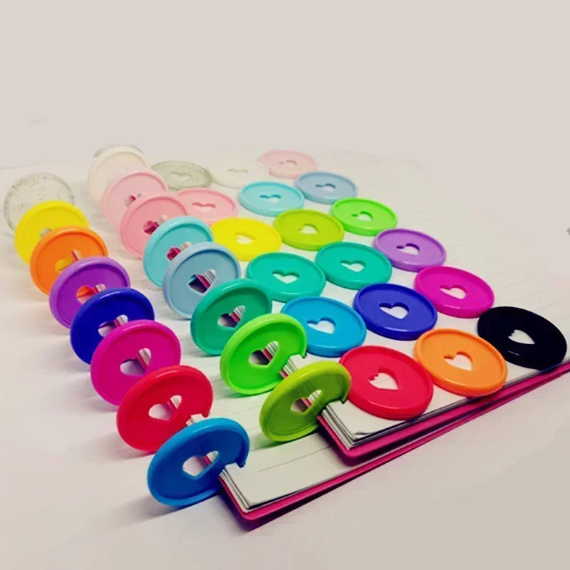 100PCS35MM love plastic binding ring loose-leaf mushroom hole notebook binding disc notepad hand ledger loose-leaf buckle