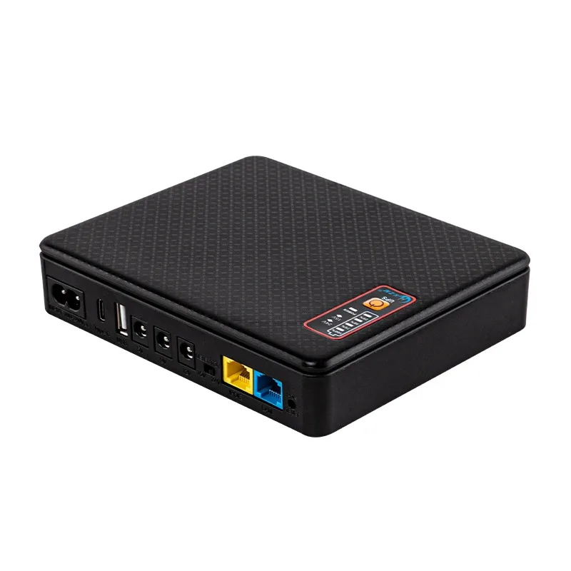 DC UPS 미니 무정전 전원 공급 장치 18650 배터리 백업 16000mAh 18W 5V 9V 12V 220V 타입 C 가정용 공유기 모뎀 와이파이 스위치