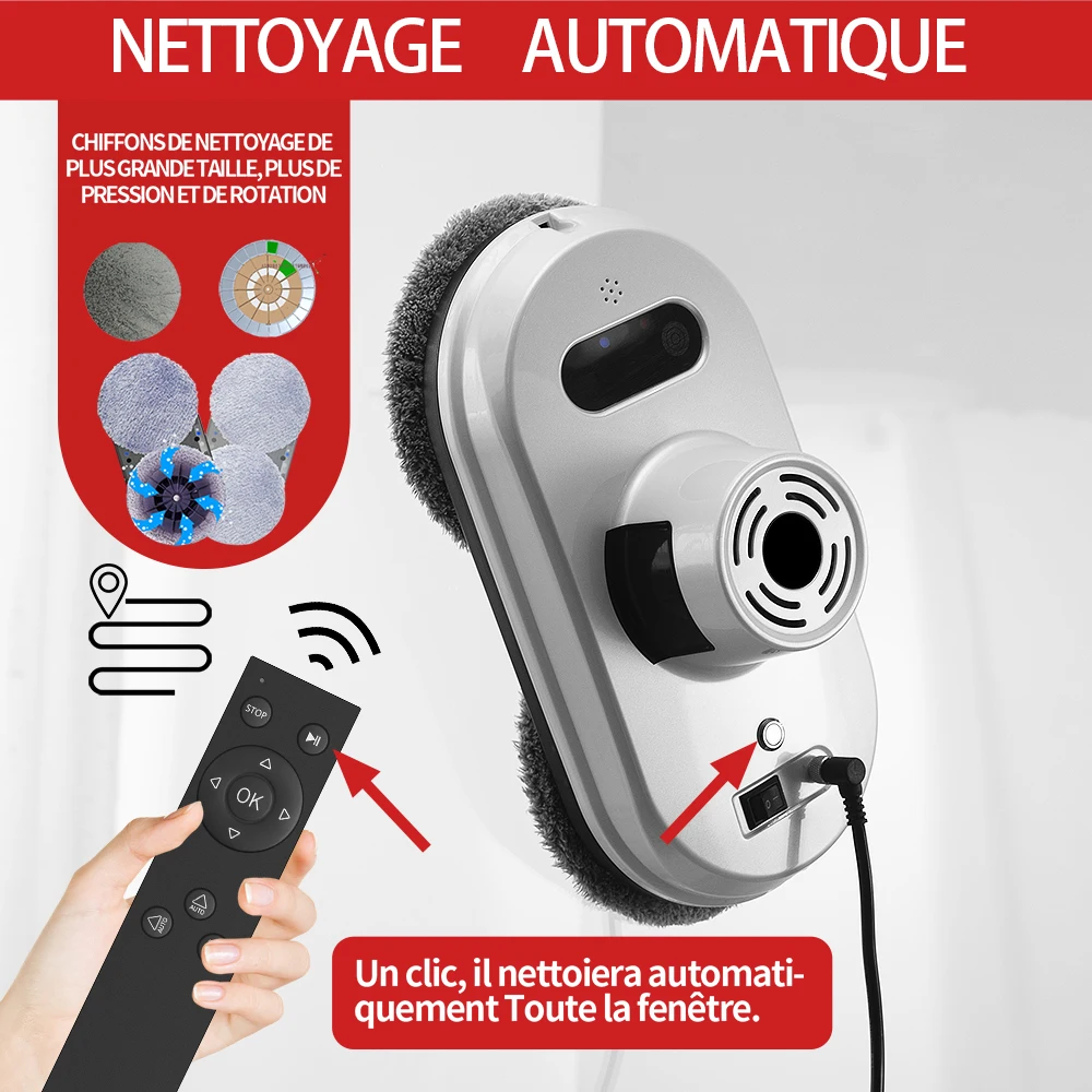 3 Year Warranty Automatic Smart home Windows Cleaner Robot Cleaning tool vacuum Electric