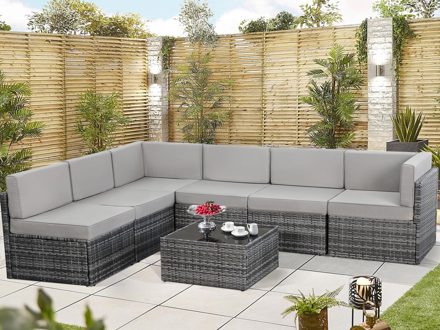 Outdoor Sectional Furniture Chair Set 