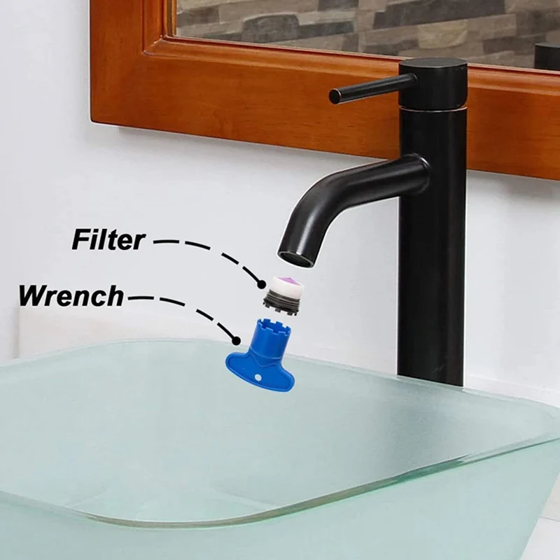 ใหม่ 5 ชิ้นพลาสติกก๊อกน้ํา Aerator เปลี่ยนเครื่องมือ Spanner สําหรับ Aerator ประแจสุขภัณฑ์ก๊อกน้ํา Inflator กรองเครื่องมือ